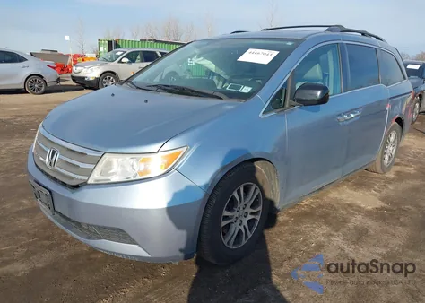 2013 Honda Odyssey Ex-L z USA, uszkodzony, nr VIN 5FNRL5H68DB076951